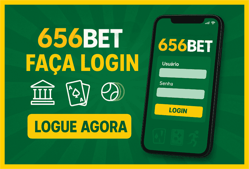 Imagem destacando login seguro na 656BET para novos usuários